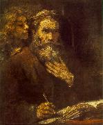 REMBRANDT Harmenszoon van Rijn Evangelist Matthew china oil painting reproduction